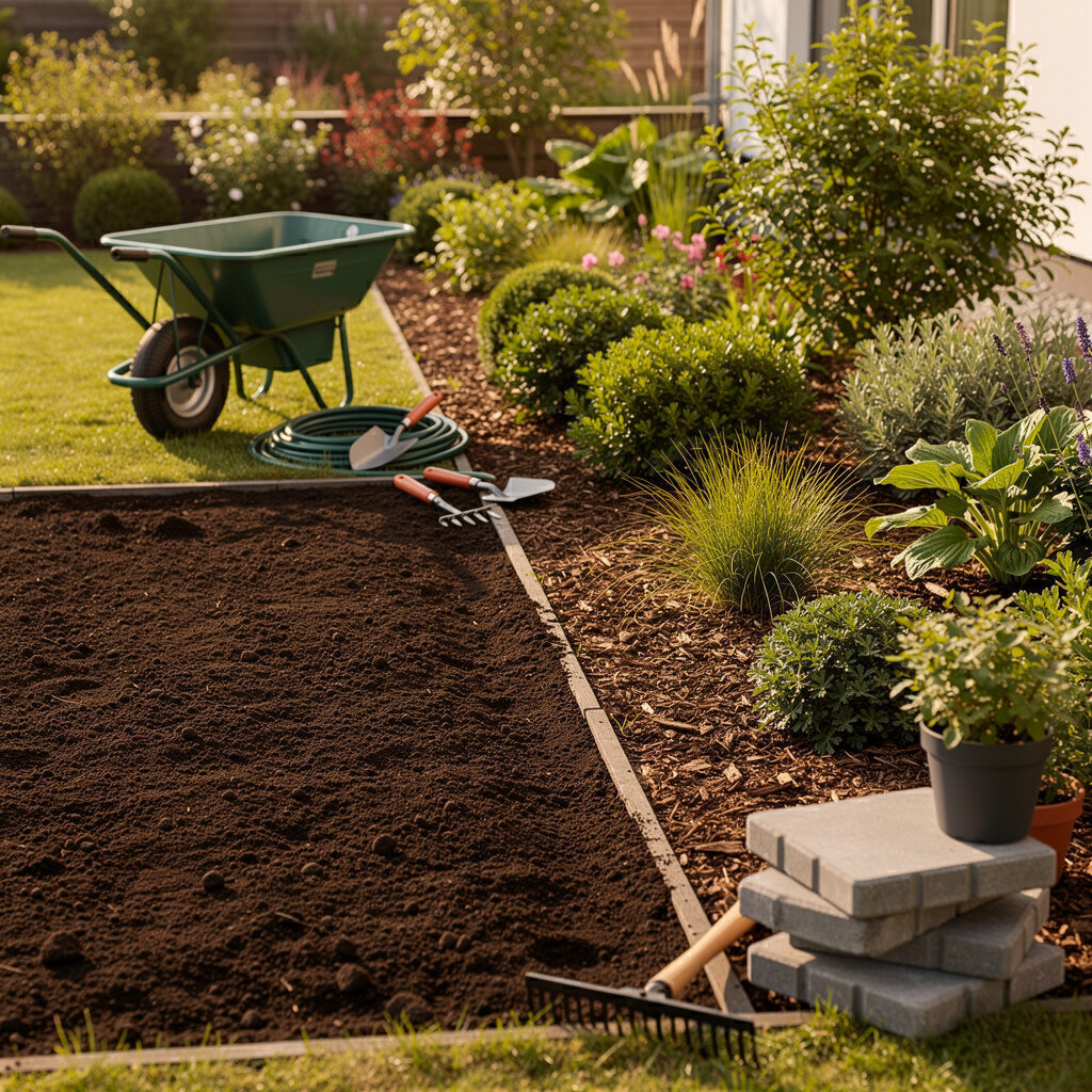 Gartenplanung und Bepflanzung – vom leeren Grundstück zum fertigen Garten – Galabau De Wit