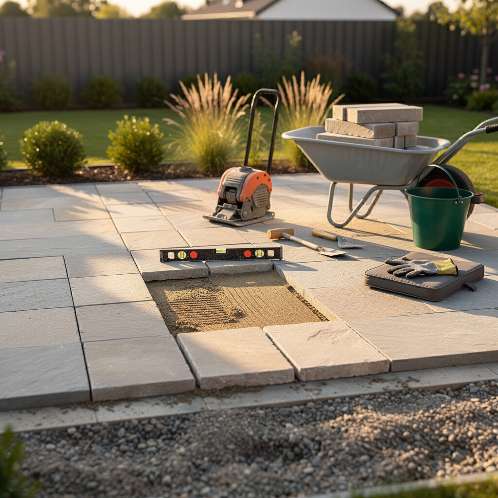 Neue Terrasse pflastern – vom Untergrund bis zur letzten Fuge – Galabau De Wit
