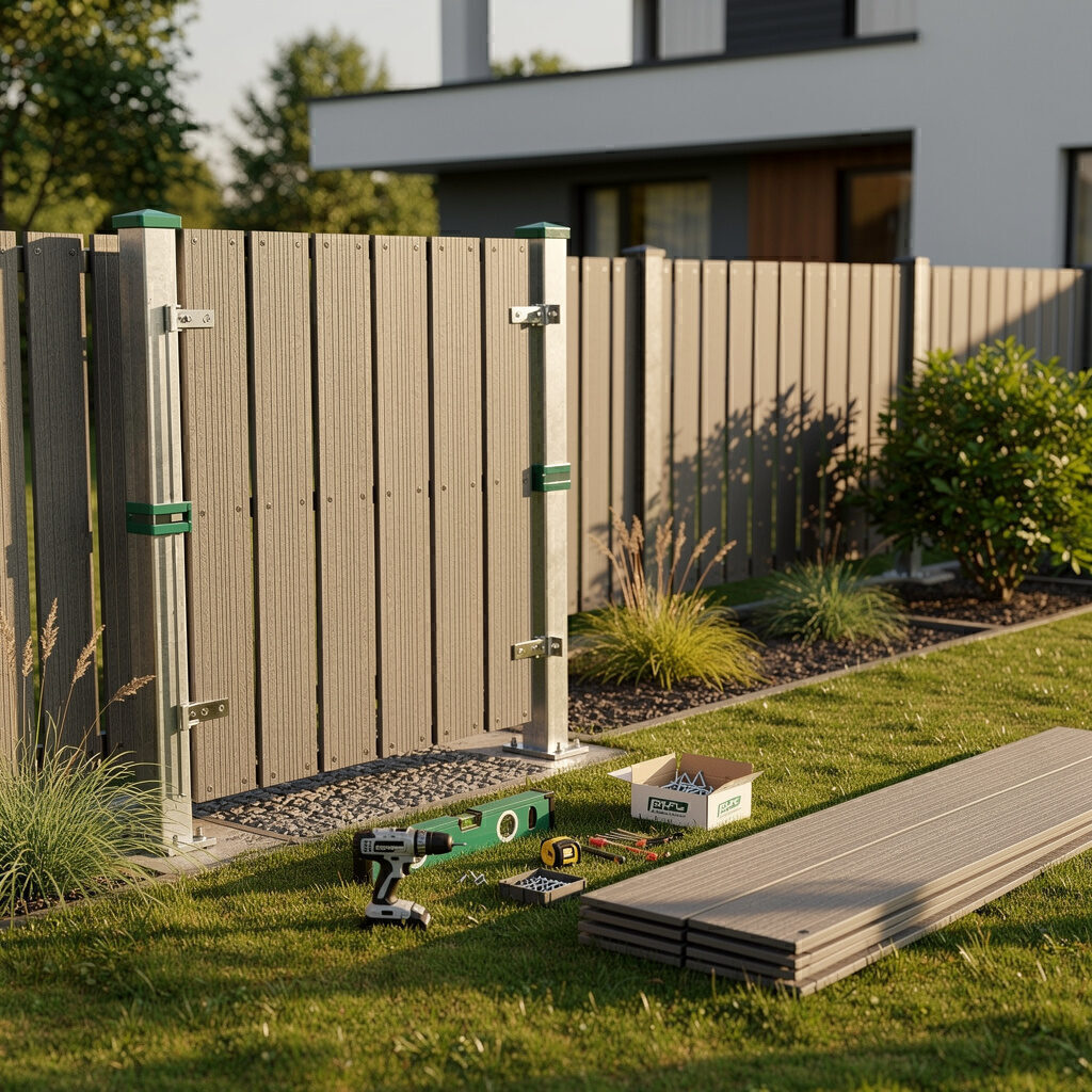 WPC-Zaunbau, Sichtschutz und Einfassung: Galabau De Wit