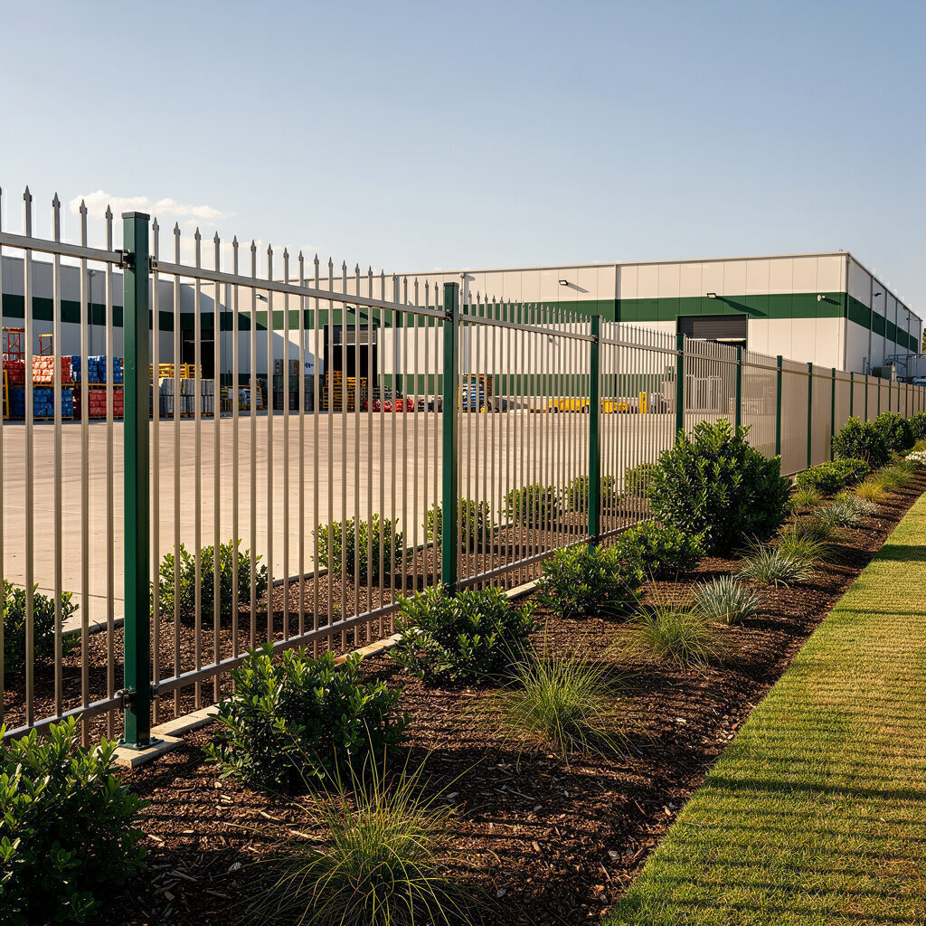 Zaunbau für Gewerbe, größere Flächen – stabil, wartungsarm – Galabau De Wit